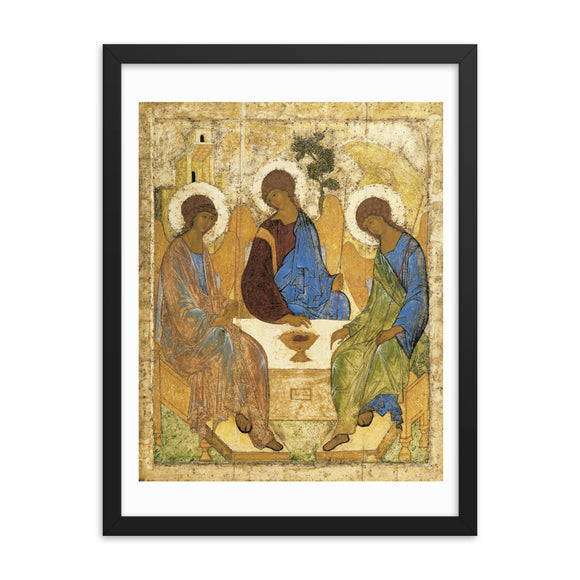 Andrei Rublev, Icon of the Holy Trinity (1422-1427) Framed Poster