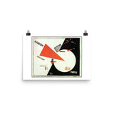 Lazar Markovich Lissitzky, Beat the Whites with the Red Wedge (1919) Propaganda Poster