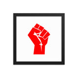 Socialist Raised Fist Framed Poster