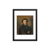 Orest Kiprensky, Portrait of Alexander Pushkin (1827) Framed Poster