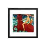Kuzma Petrov-Vodkin, Bathing of a Red Horse (1912) Framed Painting Poster