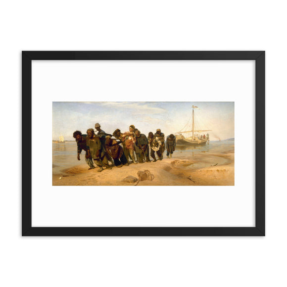 Ilya Repin, Barge Haulers on the Volga (1870) Framed Painting Poster