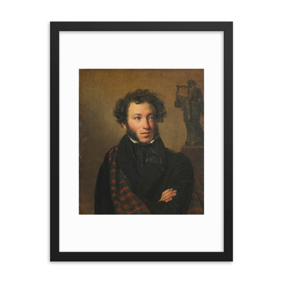 Orest Kiprensky, Portrait of Alexander Pushkin (1827) Framed Poster