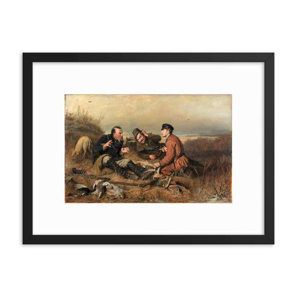 Vasily Perov, The Hunters at Rest (1871) Framed Poster