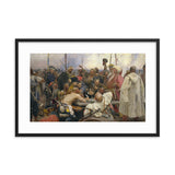 Ilya Repin, The Zaporozhye Cossacks Replying to the Sultan (1878-1891) Framed Painting Poster