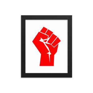 Socialist Raised Fist Framed Poster