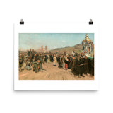 Ilya Repin, Religious Procession in Kursk Province (1880-1883) Painting Poster