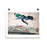 Marc Chagall, Over the Town (1918) Painting Poster