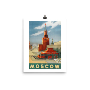 Moscow Vintage Travel Poster