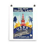 The New Travel Land (1930) Vintage Soviet Travel Poster