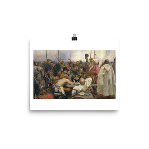 Ilya Repin, The Zaporozhye Cossacks Replying to the Sultan (1878-1891) Painting Poster