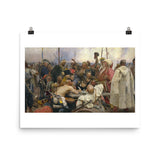 Ilya Repin, The Zaporozhye Cossacks Replying to the Sultan (1878-1891) Painting Poster